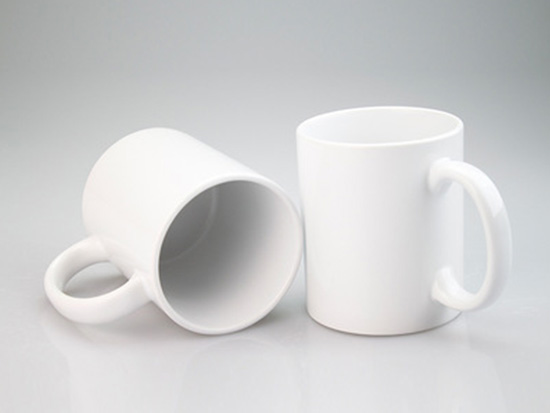 11oz Ceramic Porcelain Stoneware Blank Sublimation Mug, Plain White
