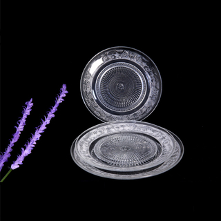 Crystal 9'' Transparent Glass Plate for Fruit