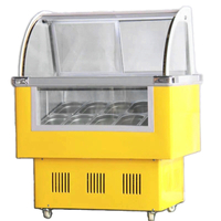 Gelato Ice cream display freezer/ ice popsicle refrigerator display fridge supermarket commercial chest showcase