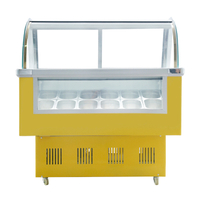 Gelato Ice cream display freezer/ ice popsicle refrigerator display fridge supermarket commercial chest showcase