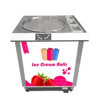Commercial Cold Stone Square Shape Pan Ice Cream Rolls Machine