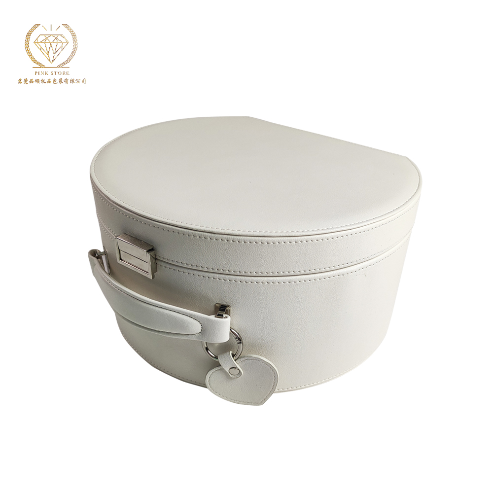 White Round Hat Storage Box with Lid, Stuffed Animal Toy Storage Box, Large Pop-Up Hat Storage Bag, Men And Women Travel Hat Box