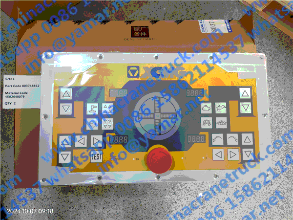 Customer order outrigger control panel for XCMG truck crane