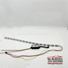 50CM dual color white/amber crystal streamer DRL light with amber turn signal 