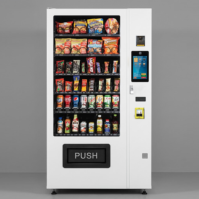 DV4000C10 Máquina expendedora combinada de capacidad media con pantalla táctil de 10' - Máquina expendedora de refrigerios y bebidas con 48 selecciones