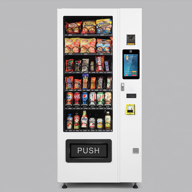 DV3000C10 Máquina expendedora combinada compacta con pantalla táctil de 10 ' - Máquina expendedora de refrigerios y bebidas con 36 selecciones