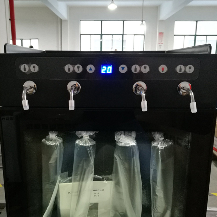 Dispensador de vino SC-4 | Sistema de conservación de vino de argón/nitrógeno para 4 botellas