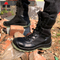 New style safety toe men work sneaker high boots with steel insert plate Safety Protection Labor Shoes