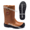 Rigga tan color UK classical high boots genuine upper leather steel toecap warm fur lining rigger boots Calzado de seguridad