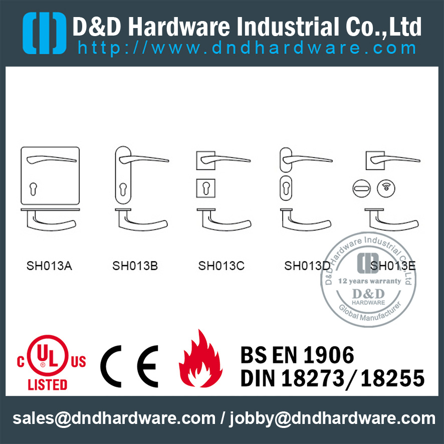 厂家专业生产不锈钢门把手 精铸 - DDSH013