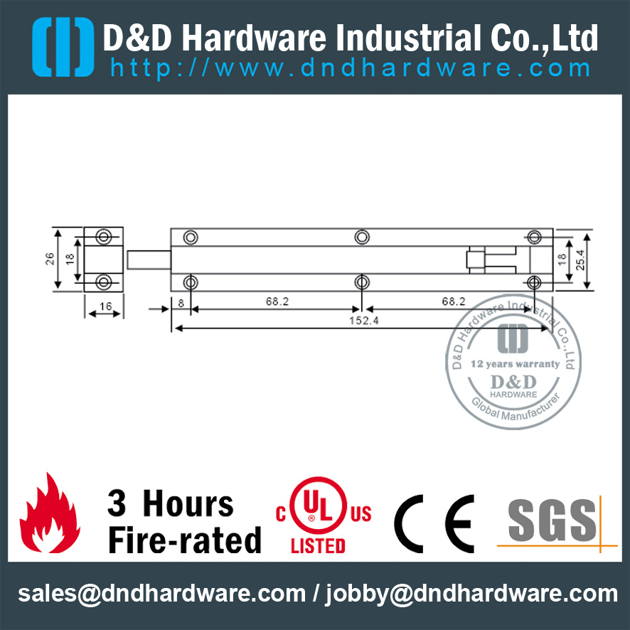 铜质圆形方形插销 - DDDB016