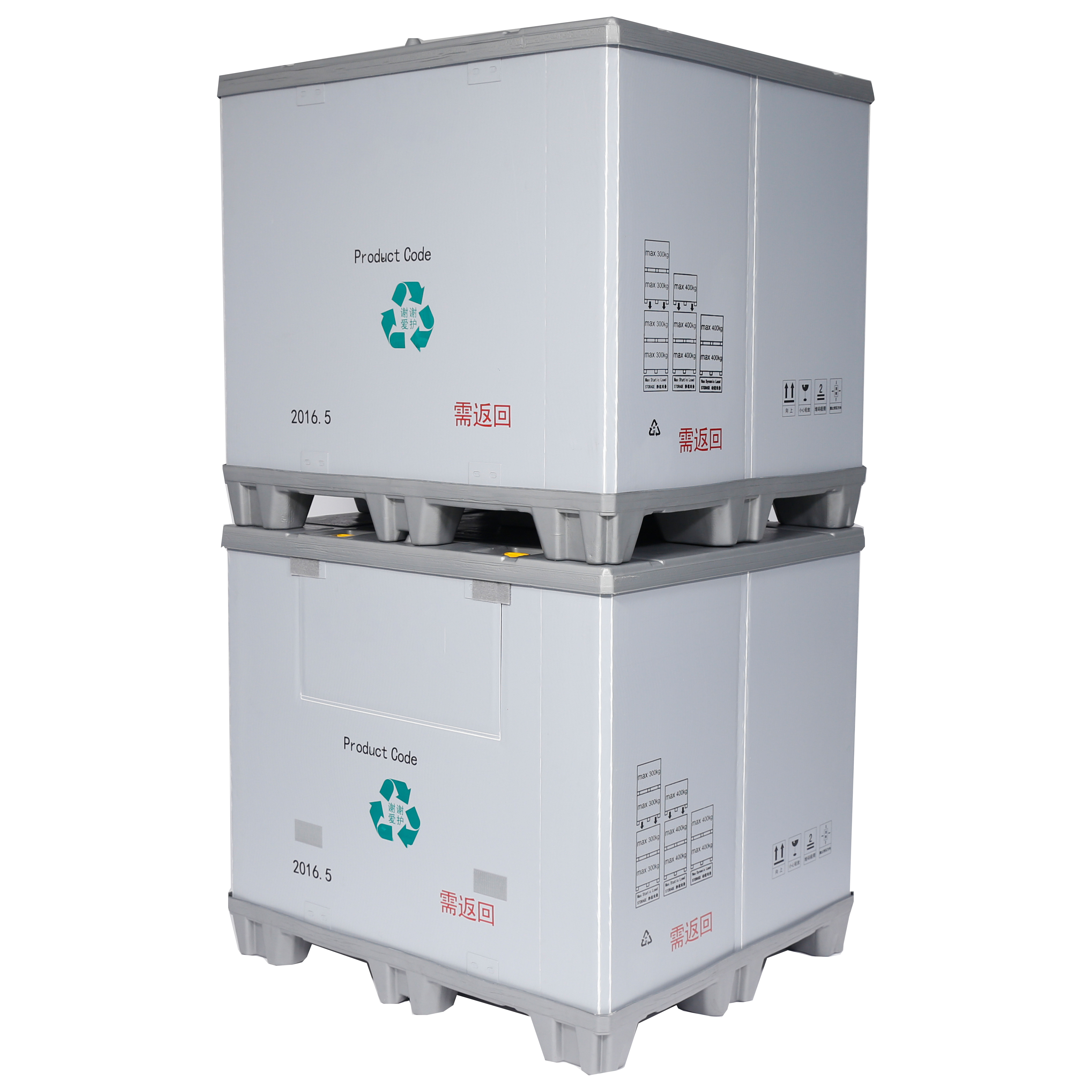 Caja plegable de funda de paleta sólida de PP