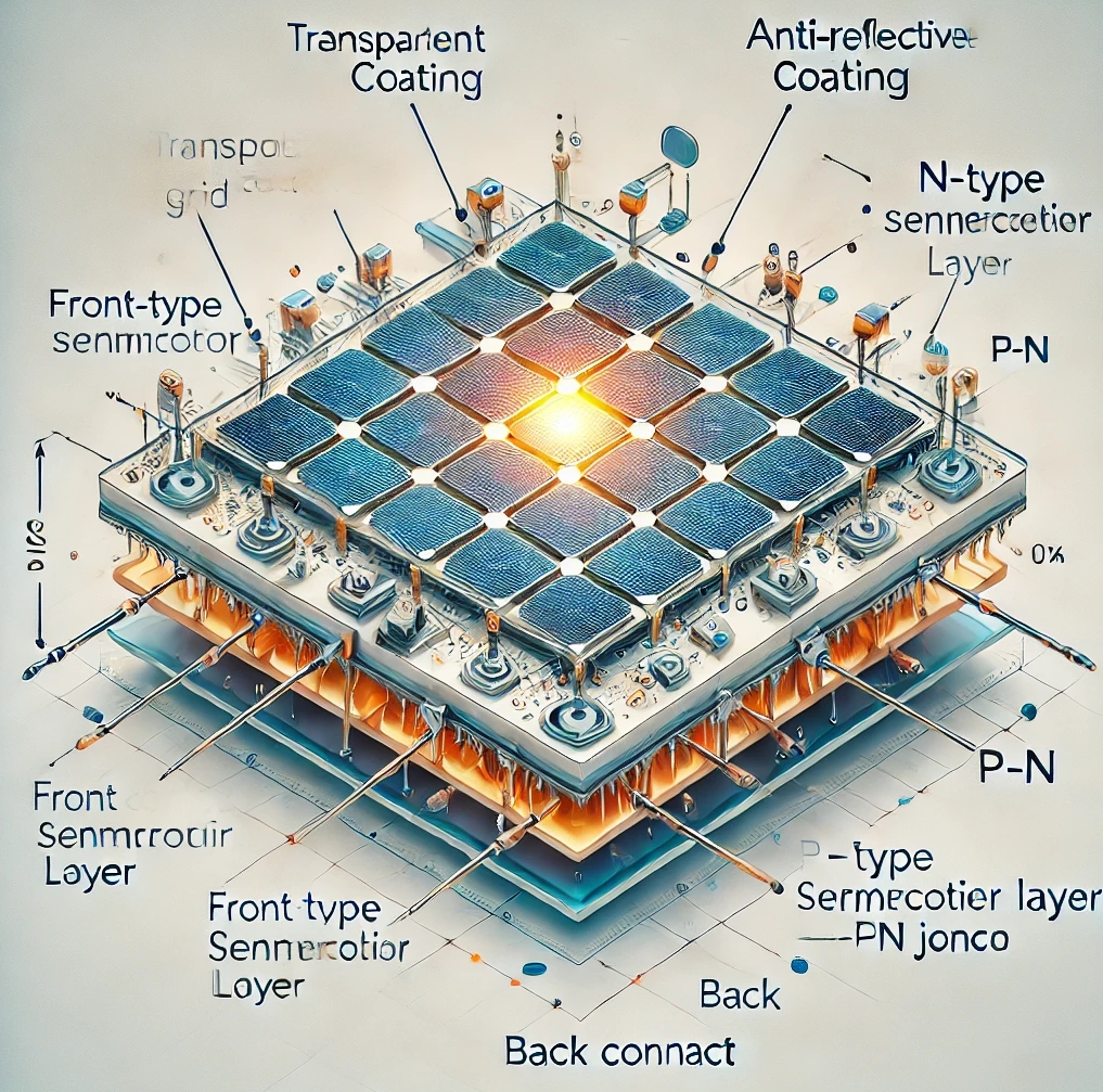 Solar Cell Diagram: Key Components and Functions 太阳能电池图:关键组件和功能