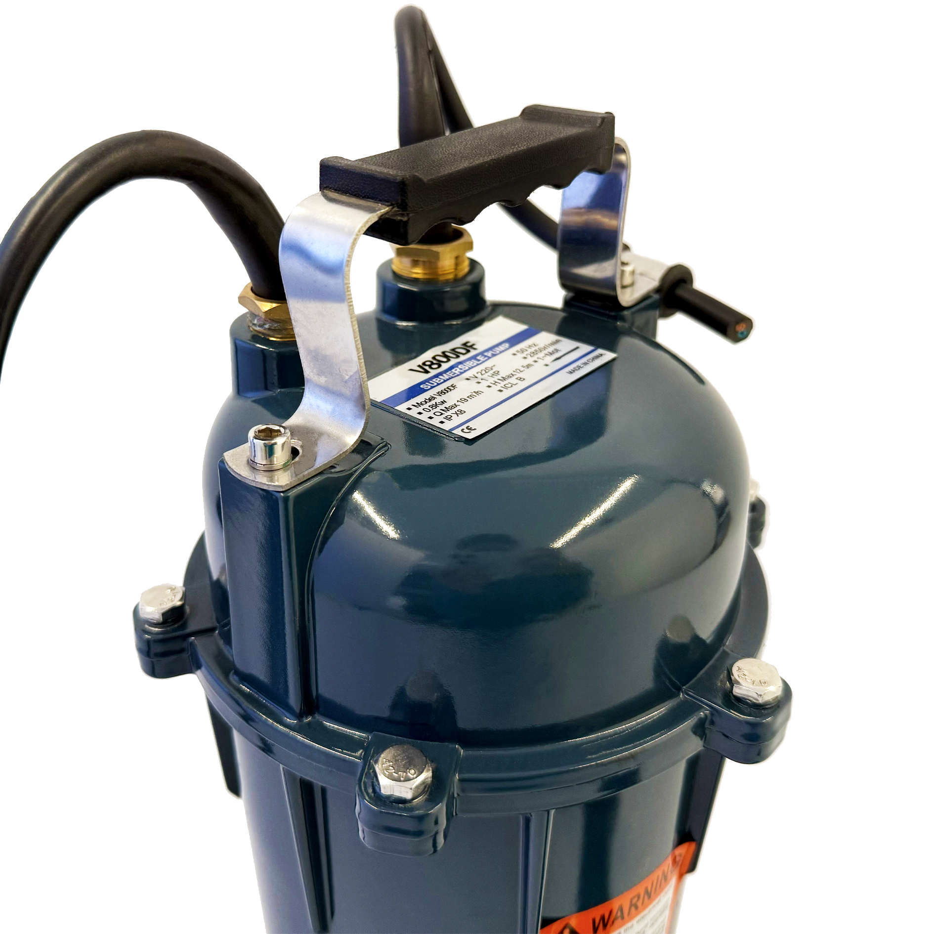 Flotador sumergible del cortador de la bomba de las aguas residuales del arrabio 0.6HP