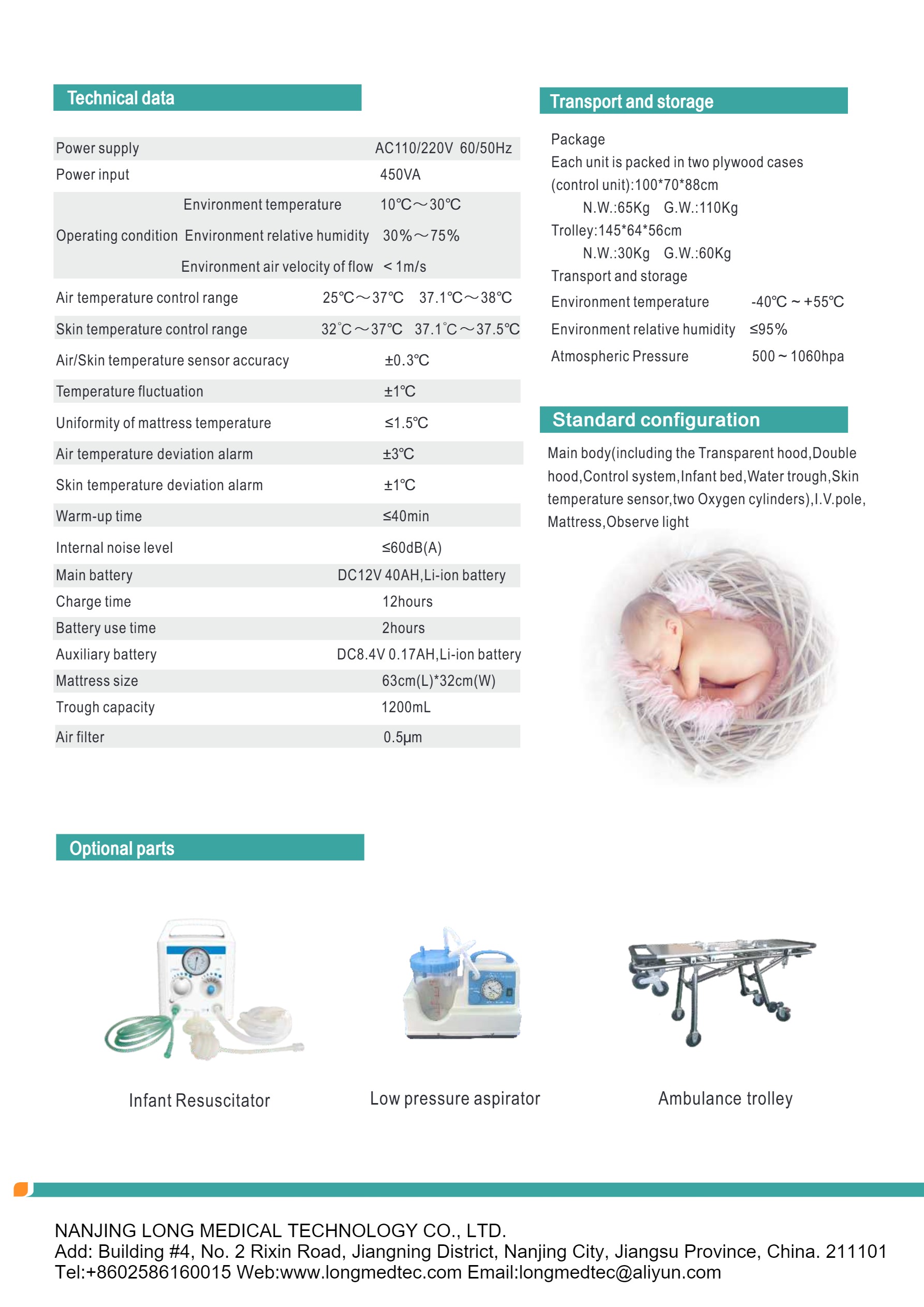 Incubateur de transport LBW-6B-(1)-2