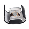 Luxury Cowhide Watch Roll Storage Box Travel Single Watch Case Jewelry Gift Box for Christmas Anniversary Birthday