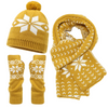 Yellow Snowflake Knit Two Piece Set