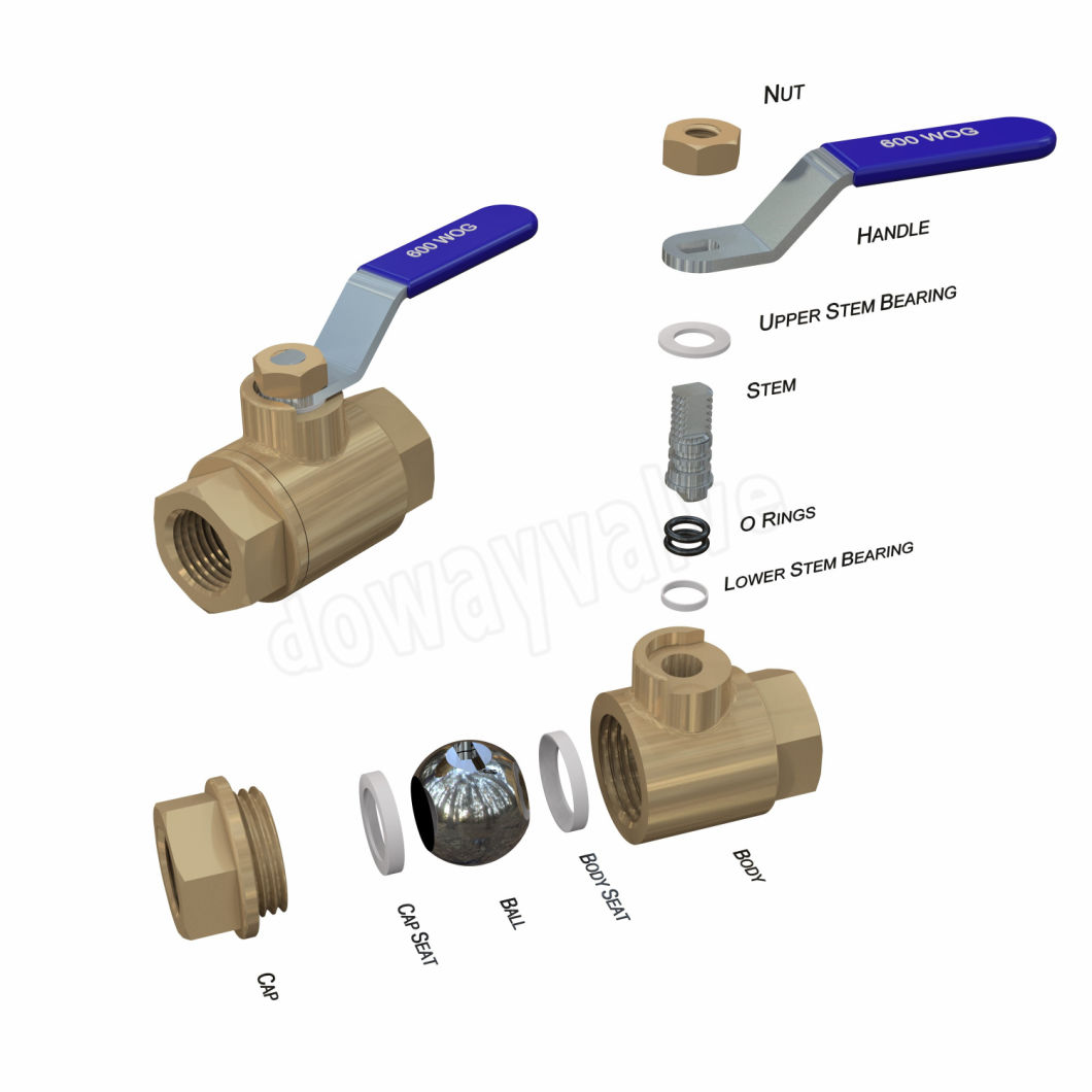 Chine fabricant de gros 600wog robinet &agrave; bille en laiton forg&eacute;