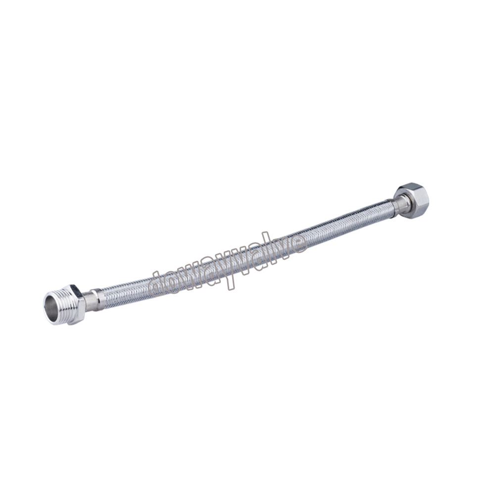 Tuyau tress&eacute; en acier inoxydable femelle X m&acirc;le