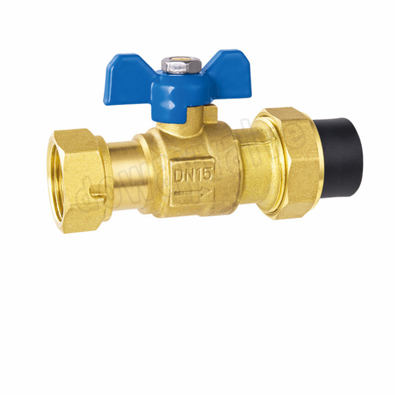 L'usine de la Chine a personnalis&eacute; la vanne &agrave; bille d'eau Dzr avec poign&eacute;e papillon