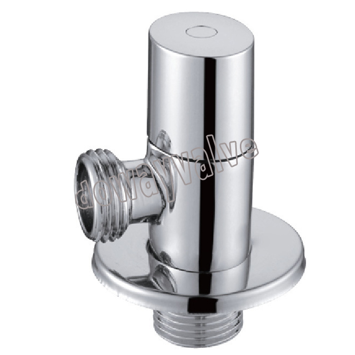 Vanne d'angle de chauffage &agrave; poign&eacute;e ronde en laiton