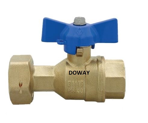 Angle de vanne &agrave; bille Dzr d'usine femelle avec &eacute;crou pivotant femelle