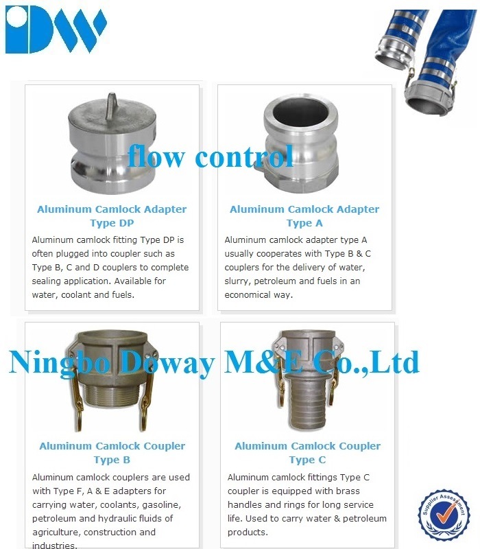 Adaptateur rapide de tuyau Camlock pour tuyau de type Dd