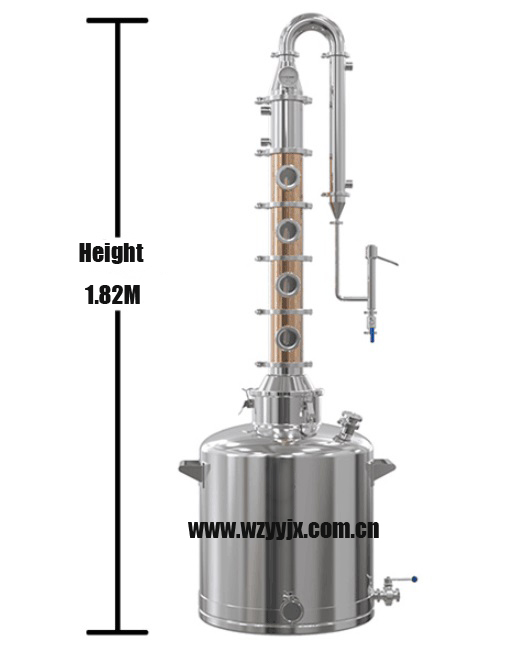 26 Gallon Copper 4" Diameter Home Distilling 4 Sections