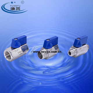 Male Female Instrument Mini Ball Valve Stainless Steel Instrumentation Valve