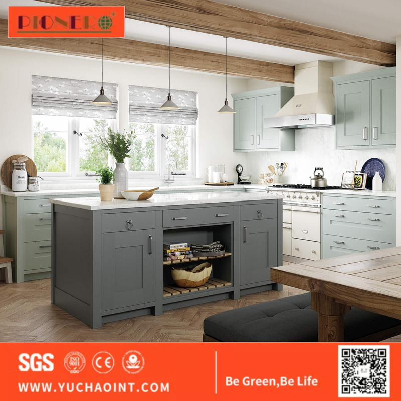 Experienced Customized Design Shaker Melamine Handle Kitchen Cabinet Doors