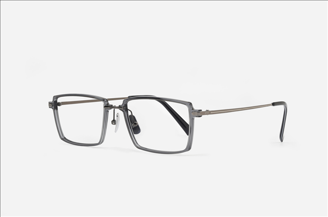 PA2225F Nylon square & titanium temples eyewear glasses frame
