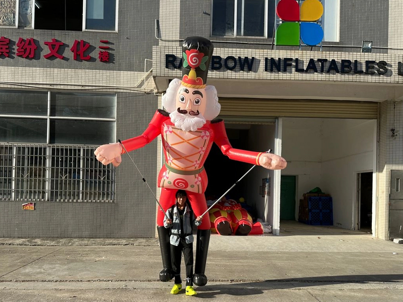 Inflatable walking nutcracker doll