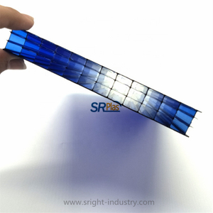 12mm Blue Color Four Wall Polycarbonate Hollow Sheet