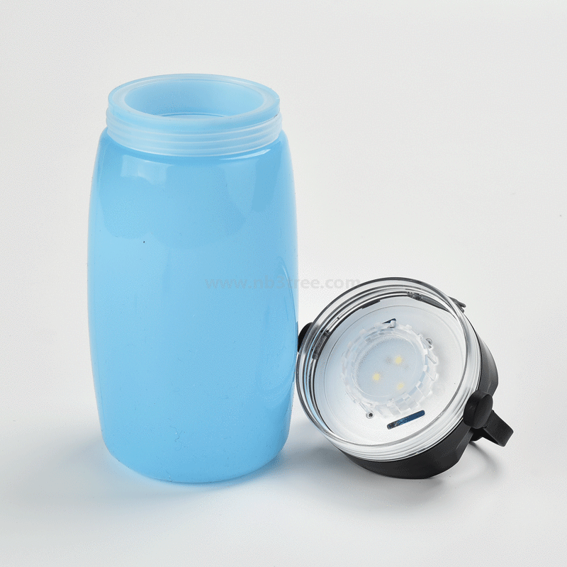 Foldable Silicone Water Bottle Light with Solar Panel, Power Bank Function