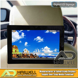 Pantalla de publicidad de LCD de Android del asiento de carro de los medios del taxi