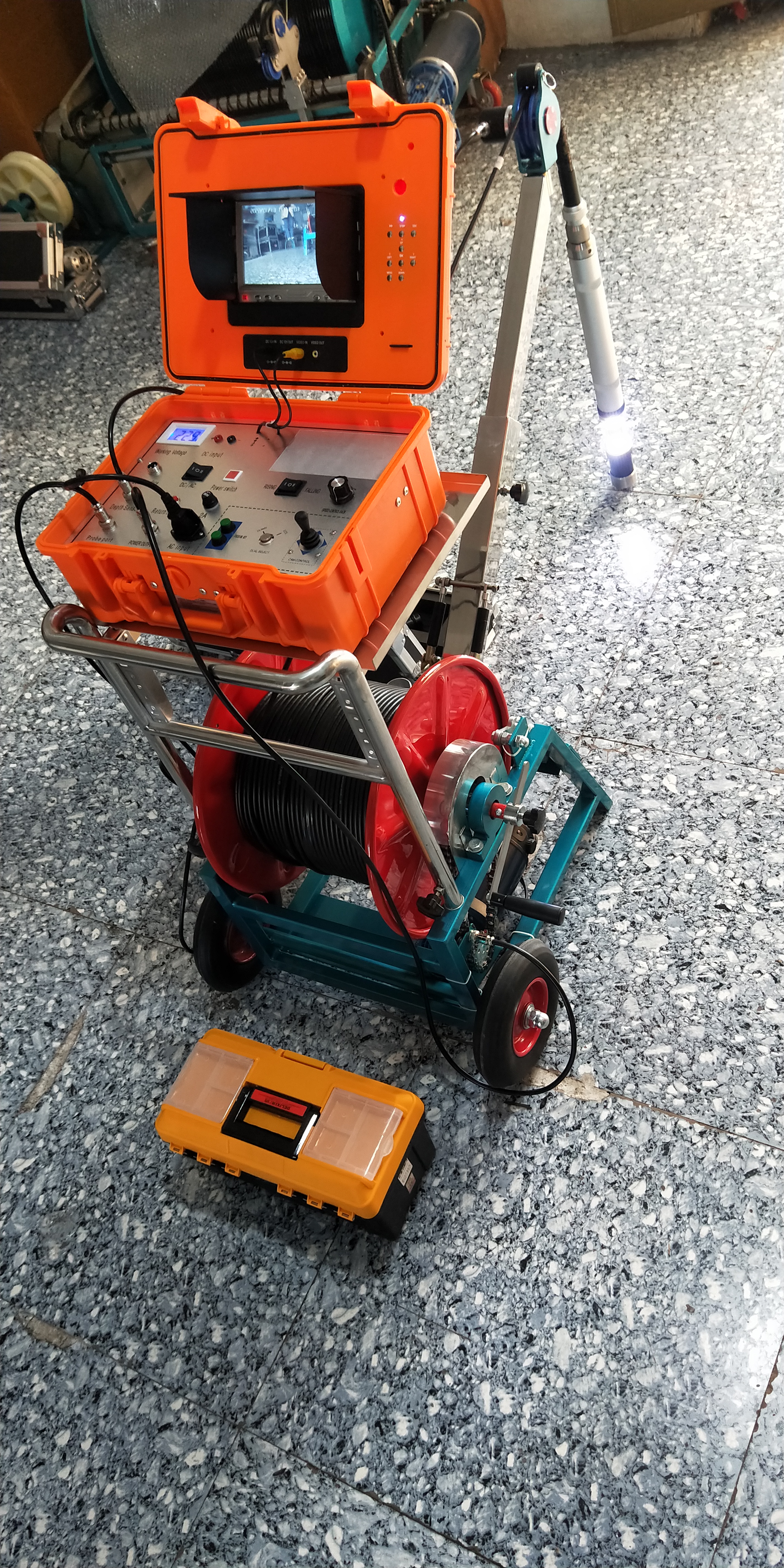 Máy ảnh kiểm tra lỗ khoan với máy ảnh kép 50mm