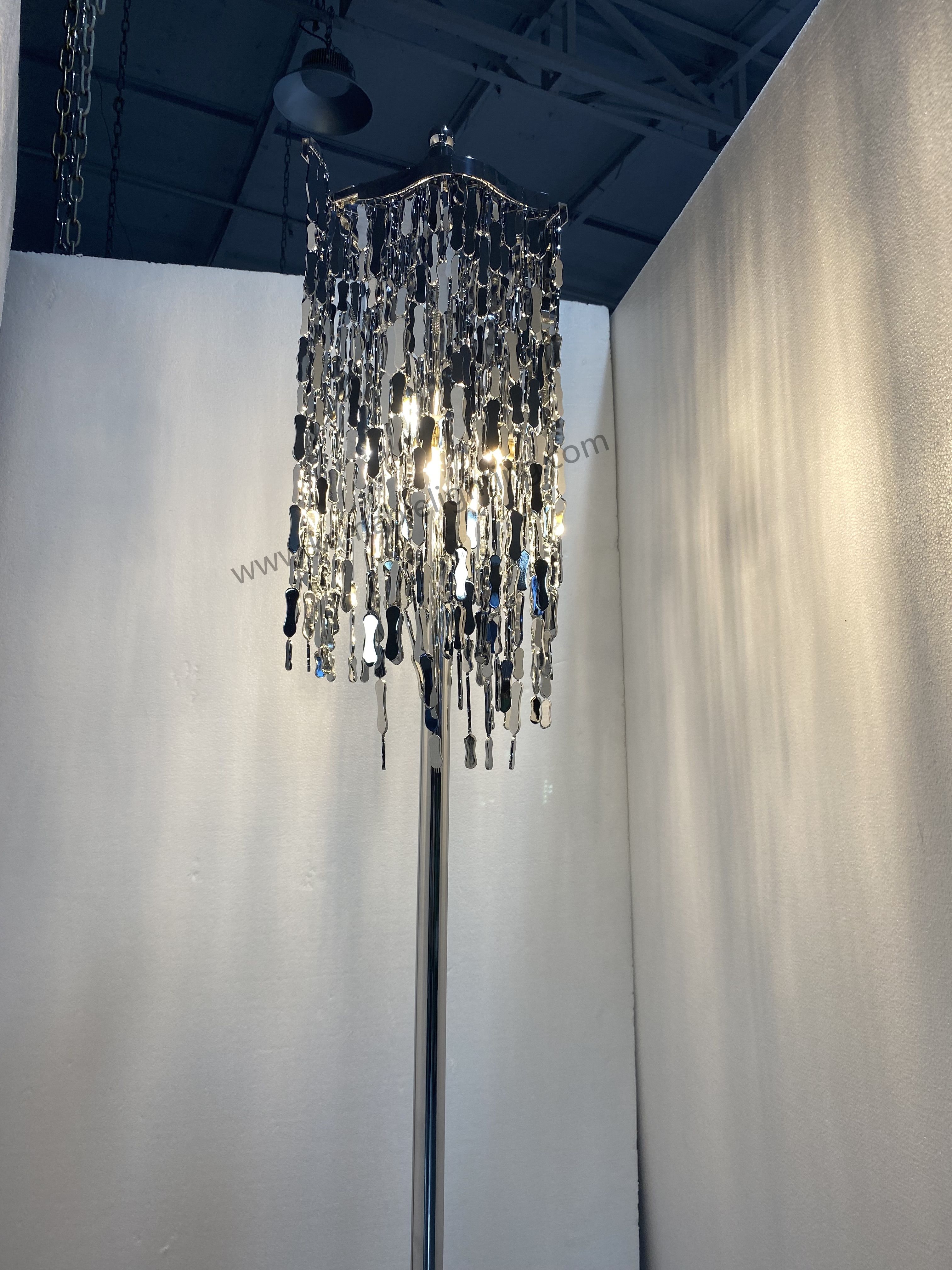 Никель Shinning Modern Chain Metal Marble Indoor Villa Торшер (KDA-FL27)