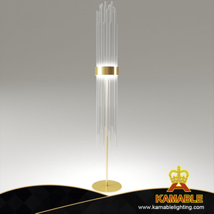 Стеклянная трубка из металла Gold Clear, простой торшер современной серии (KDA-FL31)