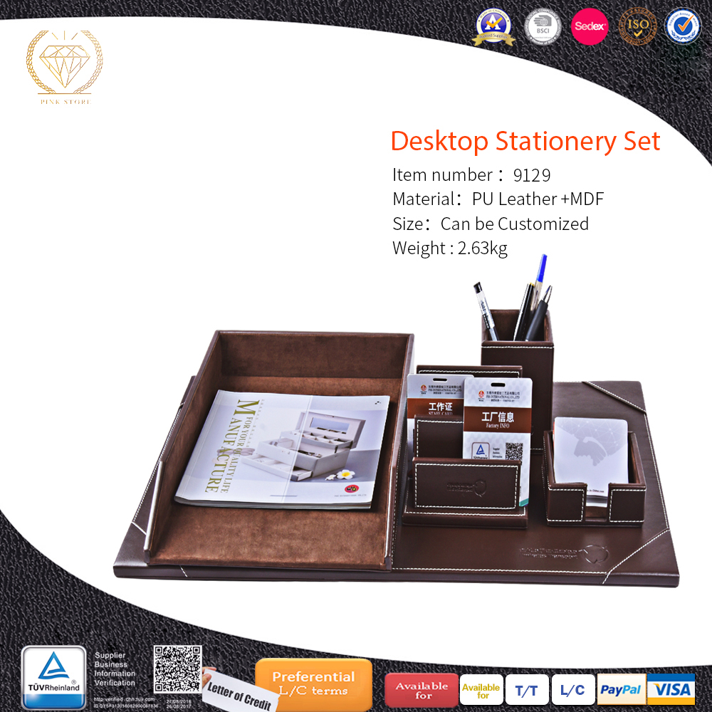Gold Desk Organizer Set - Desk Organizers and Accessories for Women - Cute Office Gold Desk Accessories - Desktop Organization