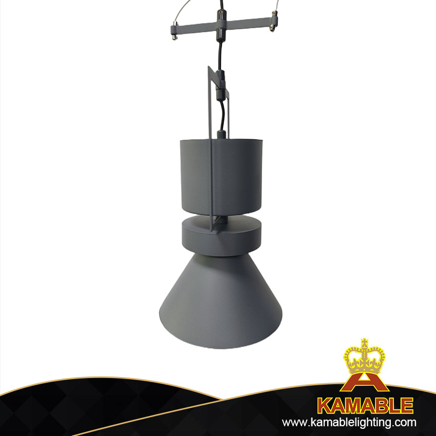 Алюминиевый внутренний темно-серый декоративный промышленный подвесной светильник в ресторане (KIH-45P) 