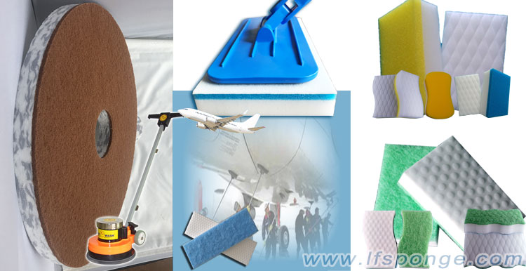 lfsponge bonded raised cloth melamine sponge products quality Composite PU melamine sponge