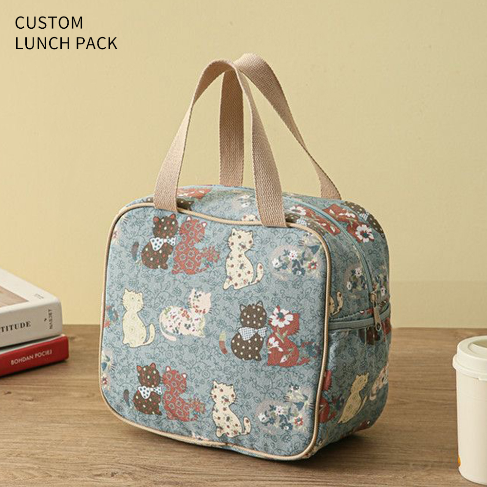 Fashion Lunch Bag with Digital Printing And Embroidery Logo