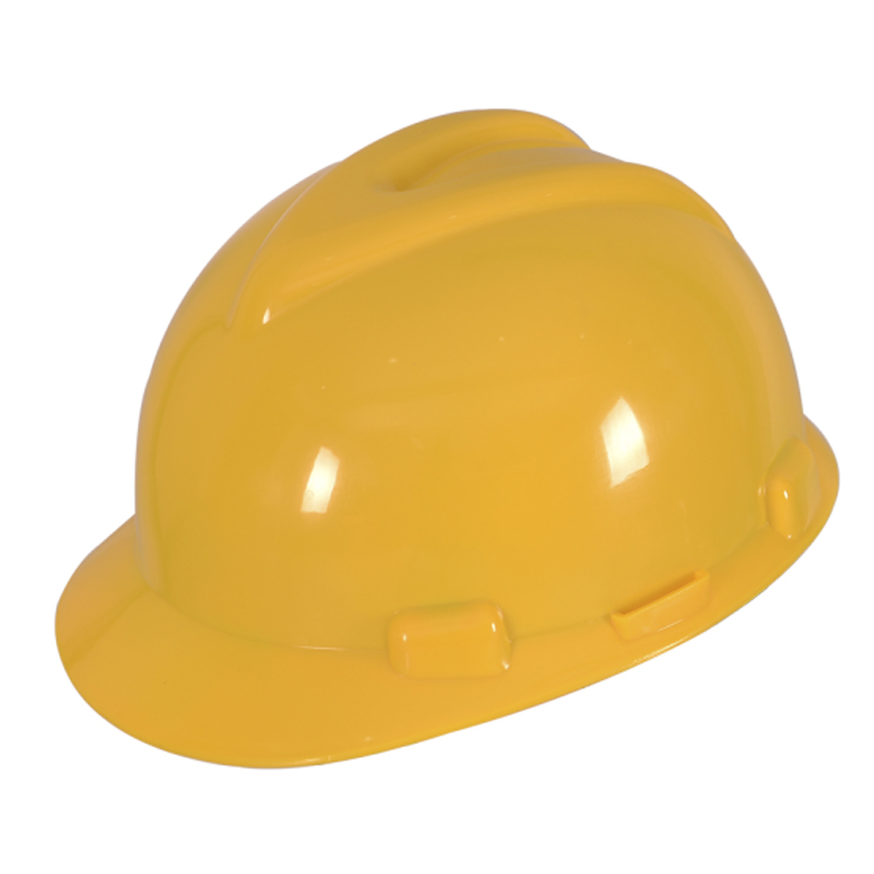 Yellow CE EN397 ABS V Type Construction Site Safety Hard Hat with Ratchet