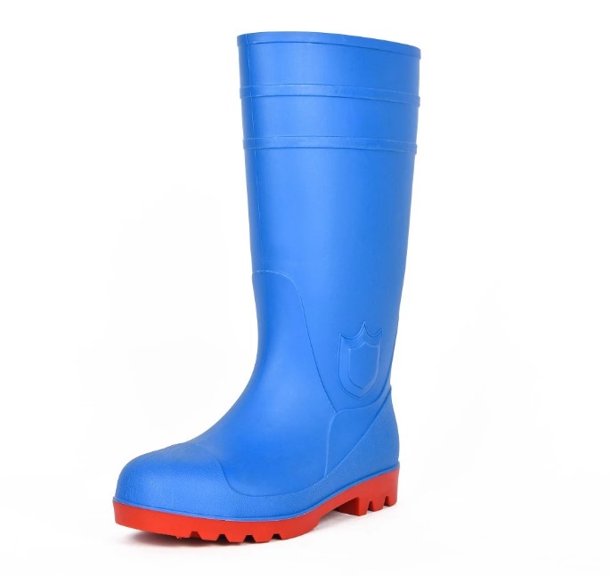 111 blue oil resistant pvc safety rain boot for work