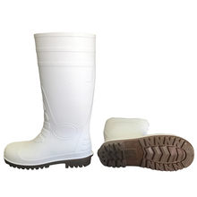 108-5 food industry white steel toe pvc safety gumboots