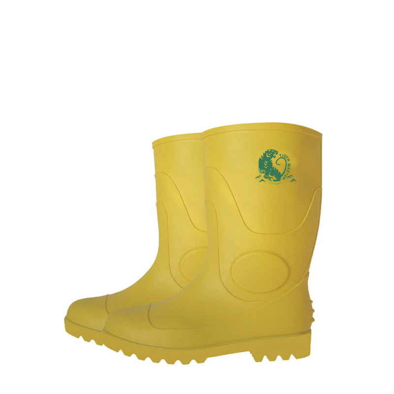 yellow pvc boots