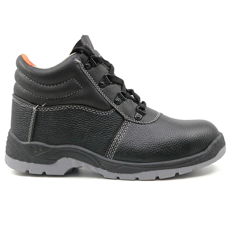 High ankle oil resistant PVC injection industrial safety shoes steel toe cap
