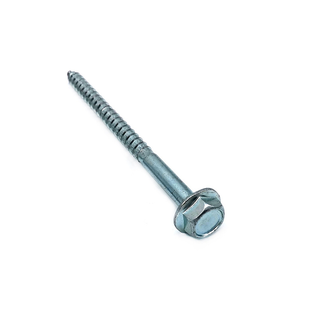 Tornillo para madera autorroscante con cabeza de brida hexagonal galvanizada de alta calidad de grado 4,8