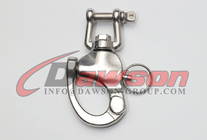 4Pcs 304 Stainless Steel M4 Swivel Eye Jaw Shackles - 360° Rotation, 110kg Load Capacity