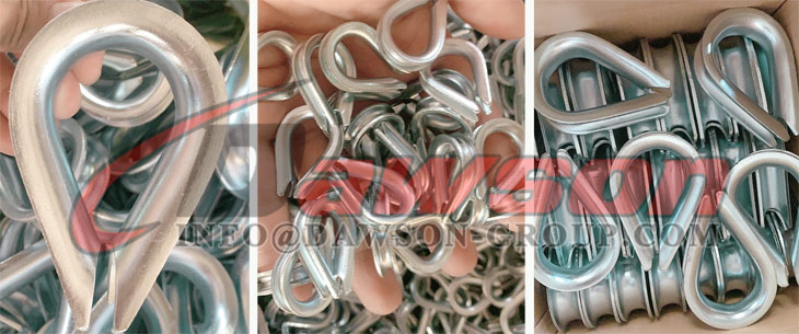 亜鉛メッキワイヤーロープシンブルDIN 6899タイプB - Dawson Group Ltd. - 中国メーカー、サプライヤー